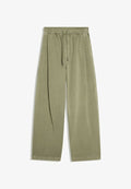 Bershka BALLOON WASHED - TRACKSUIT BOTTOMS - Tracksuit bottoms - khaki