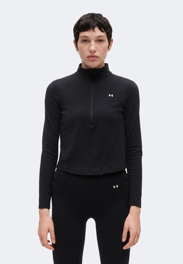 Under Armour MOTION 1/2 ZIP - Long sleeved top - ultimate black/white