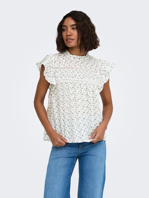 ONLY ONLKATTI - Blouse - cloud dancer