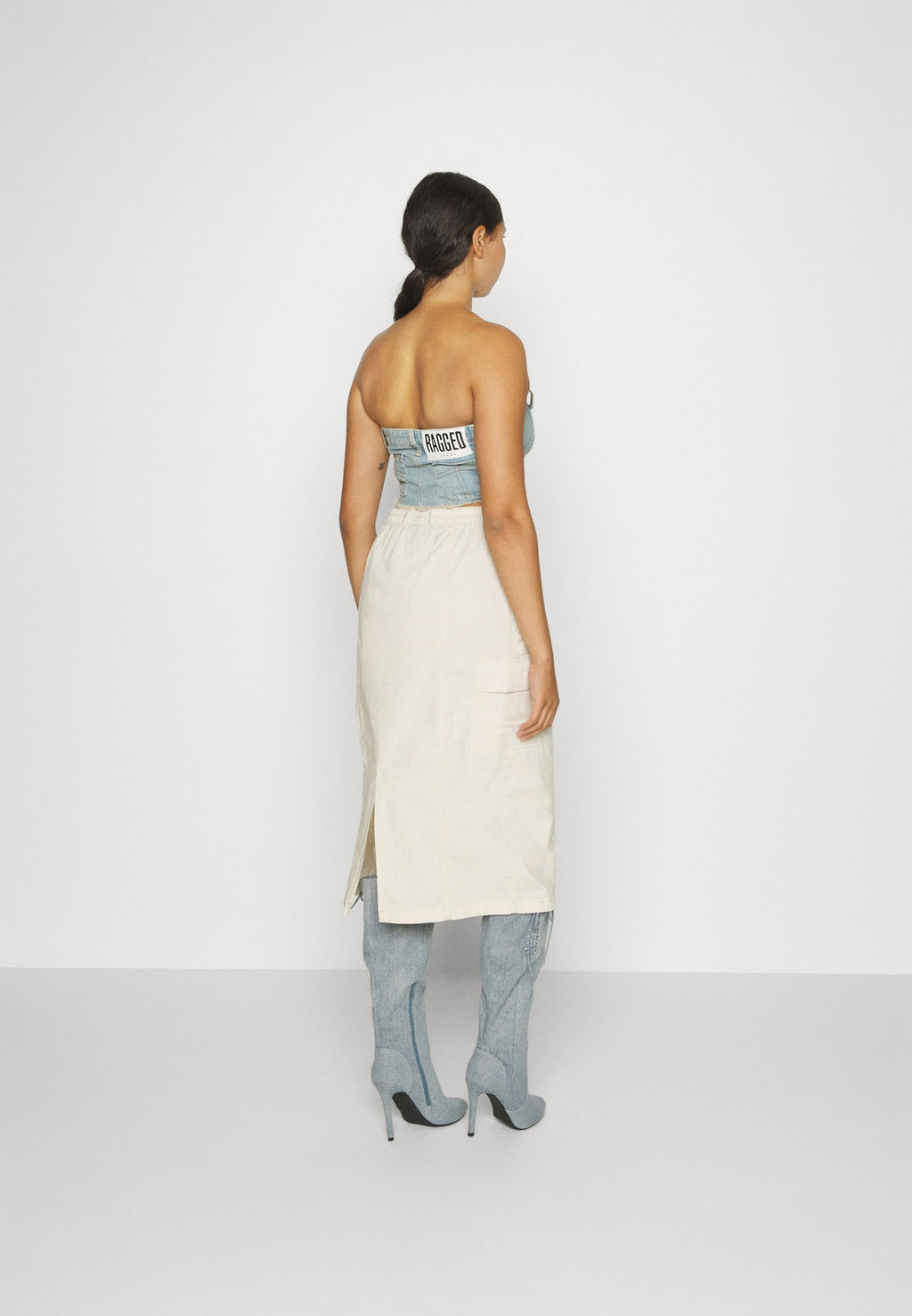 Hollister Co. RISE POPLIN CARGO MIDI