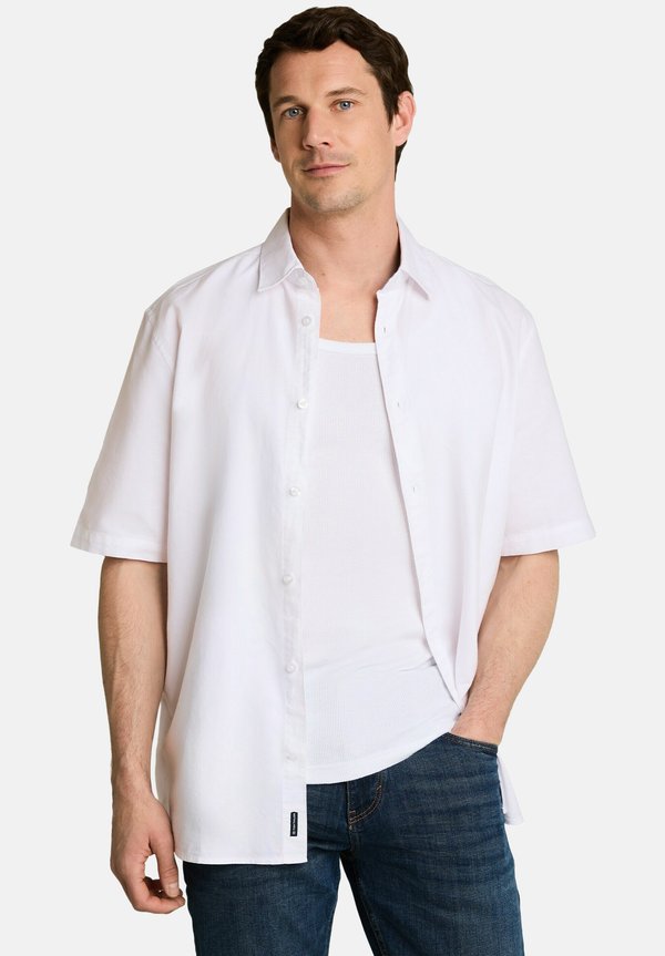 TOM TAILOR COMFORT FIT KURZARMHEMD - Shirt - white
