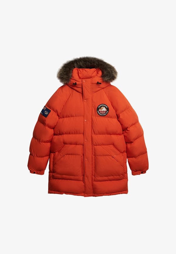 Superdry & Co EVEREST LONGLINE BAFFLED - Winter coat - bold orange