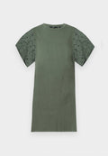 Vero Moda Curve VMCVILLA O NECK SHORT DRESS - T-Shirt Dress - laurel wreath