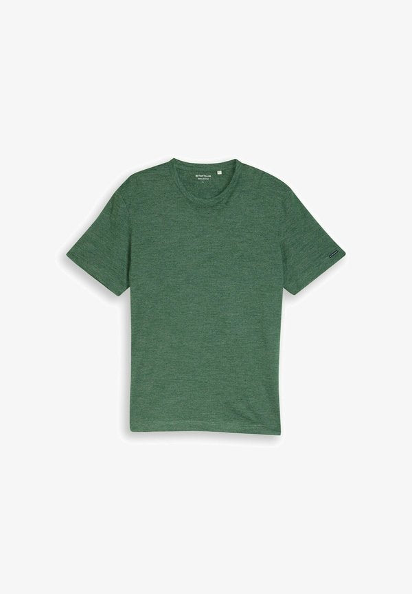 TOM TAILOR TOM TAILOR T-SHIRT T-SHIRT IN MELANGE-OPTIK - Basic T-shirt - green fine stripe