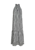 KARL LAGERFELD STRIPED HALTERNECK MAXI