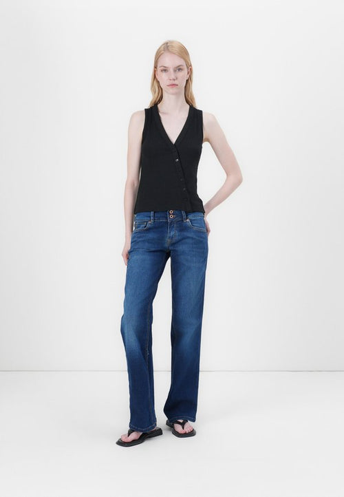 Abercrombie & Fitch POWDERED BUTTON THROUGH LONGLINE VEST