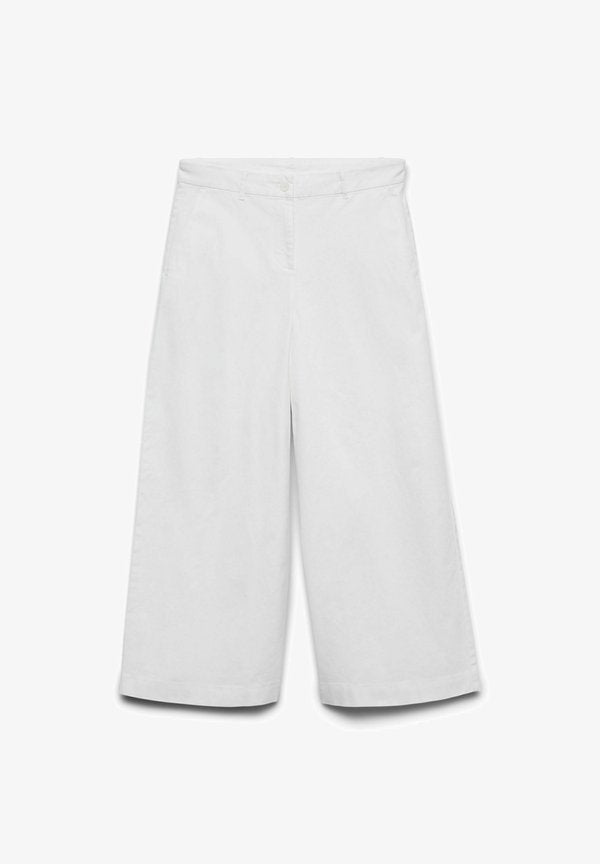 Vero Moda Wide-leg AWVANA Mid waist - Trousers - bright white