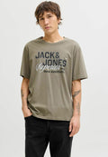 Jack & Jones T- - Print T-shirt - vetiver