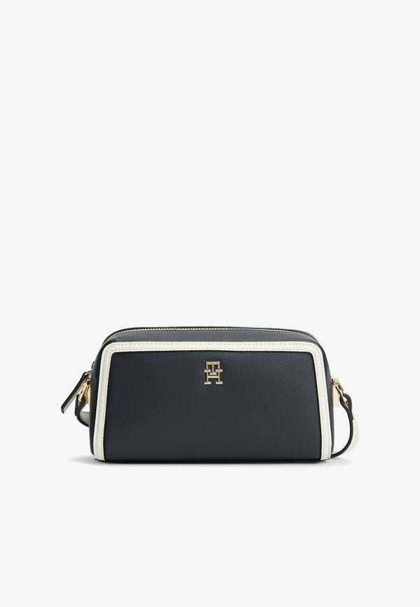 Tommy Hilfiger TOMMY HILFIGER COLOUR-BLOCKED TH MONOGRAM CROSSBODY CAMERA BAG - Cross body bag - space blue