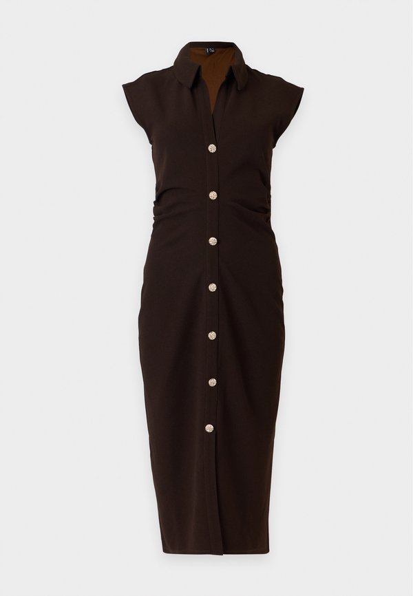Vero Moda VMKIMMIE V NECK - Shirt dress - chocolate torte