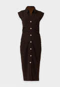 Vero Moda VMKIMMIE V NECK - Shirt dress - chocolate torte