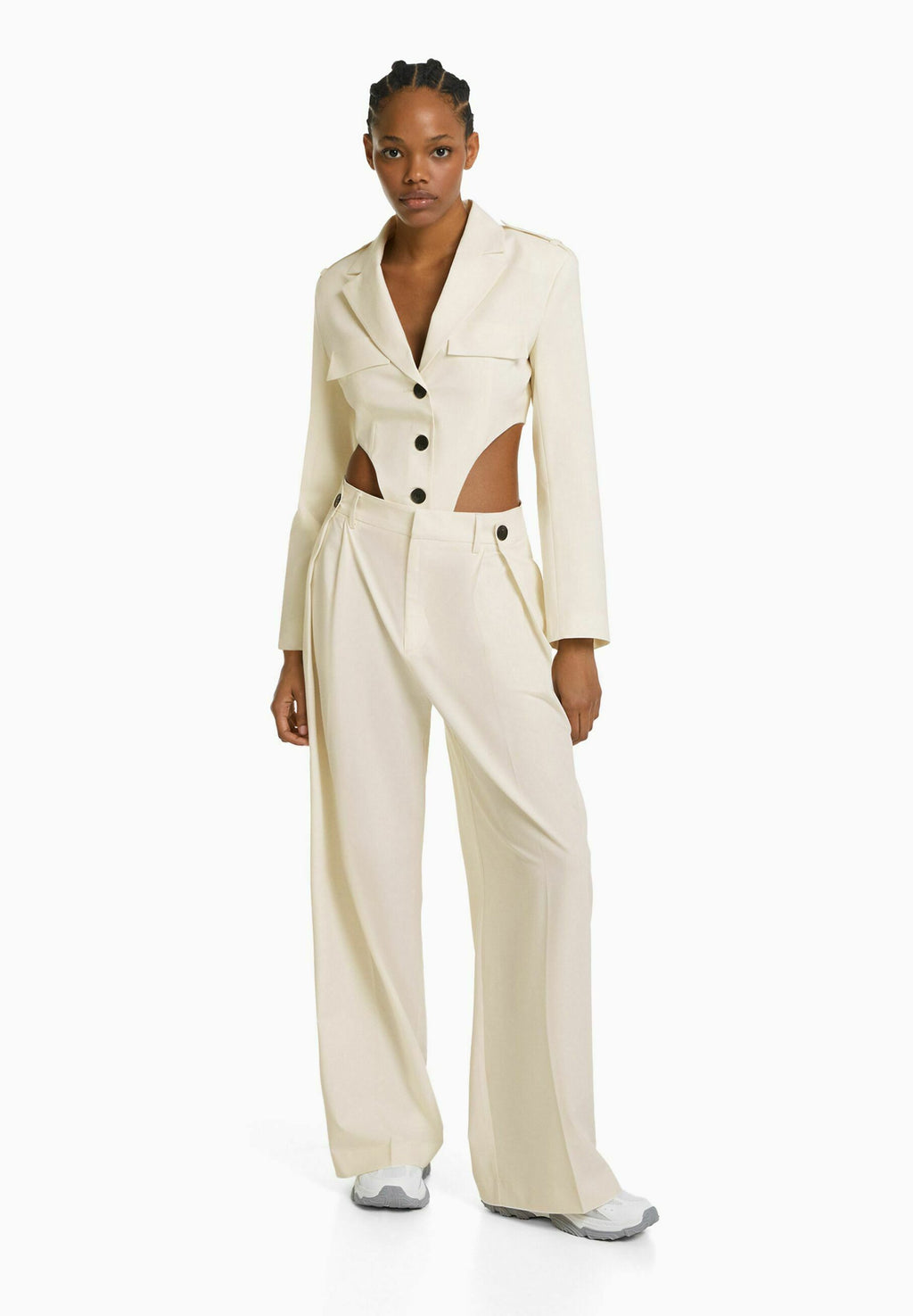 Bershka TAILORED WIDE-LEG