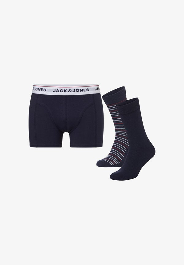 Jack & Jones JACK & JONES MEN'S GIFTBOX SOCKS + BOXER SHORTS JACORDINARY SET - Trunks - navy blazer - navy blazer stripes - navy blazer solid