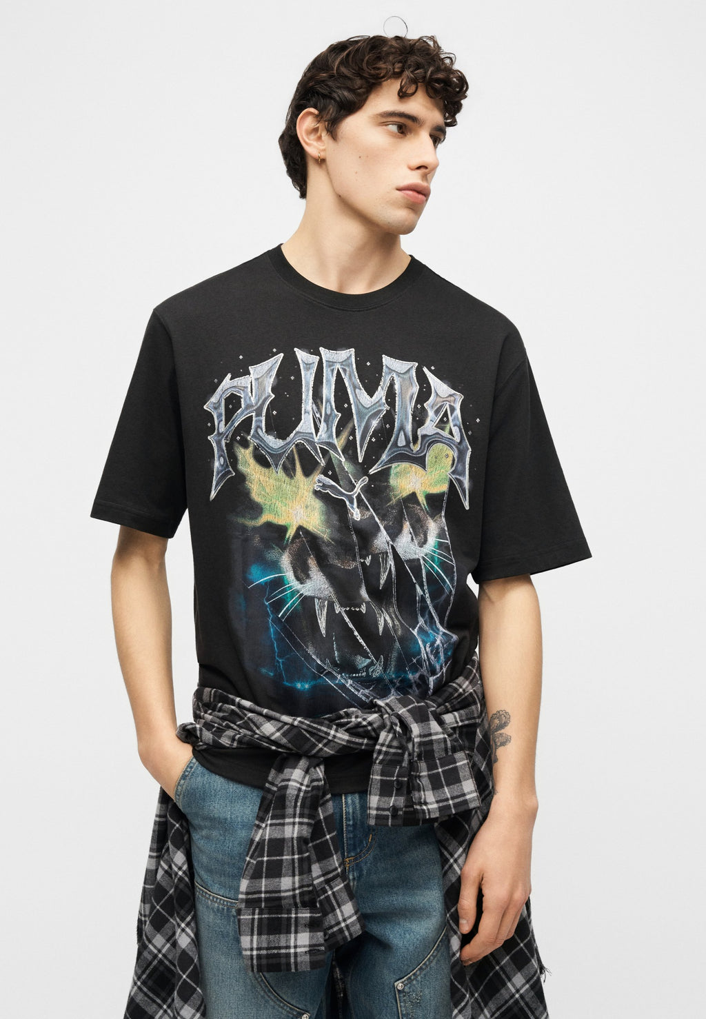 Puma GRAPHIC VINTAGE CAT BOXY TEE