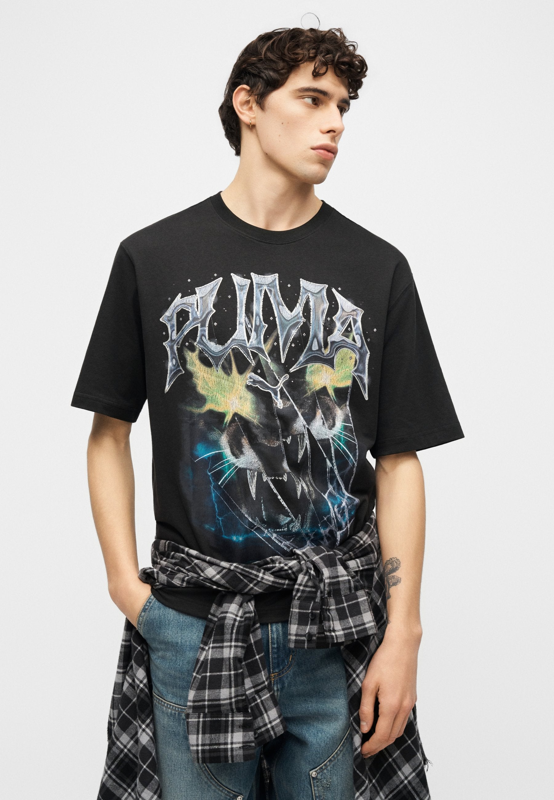 Puma GRAPHIC VINTAGE CAT BOXY TEE