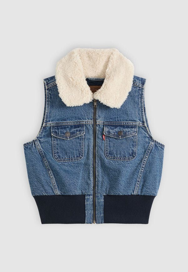 Levi's® TINY SHERPA VEST - Waistcoat - rescued city vest