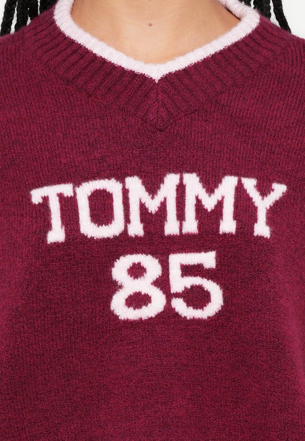 Tommy Jeans INTARSIA LOGO V-NECK RELAXED JUMPER