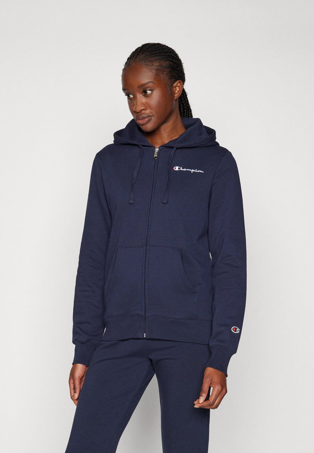 Champion ICONS FULL ZIP HOODIE SMALL LOGO