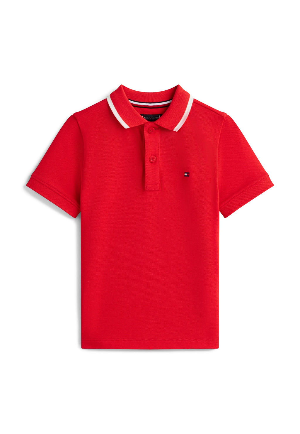 REGULAR FIT BACK WAVY FLAG POLO SHIRT Media 1
