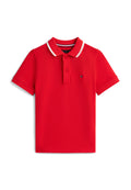 REGULAR FIT BACK WAVY FLAG POLO SHIRT Media 1