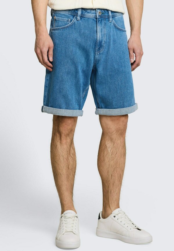 TOM TAILOR TTMORRIS RELAXED FIT - Denim shorts - clean mid stone blue denim