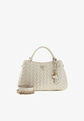 Guess CHERYL TRIPLE COMP SATCHEL - Handbag - stone
