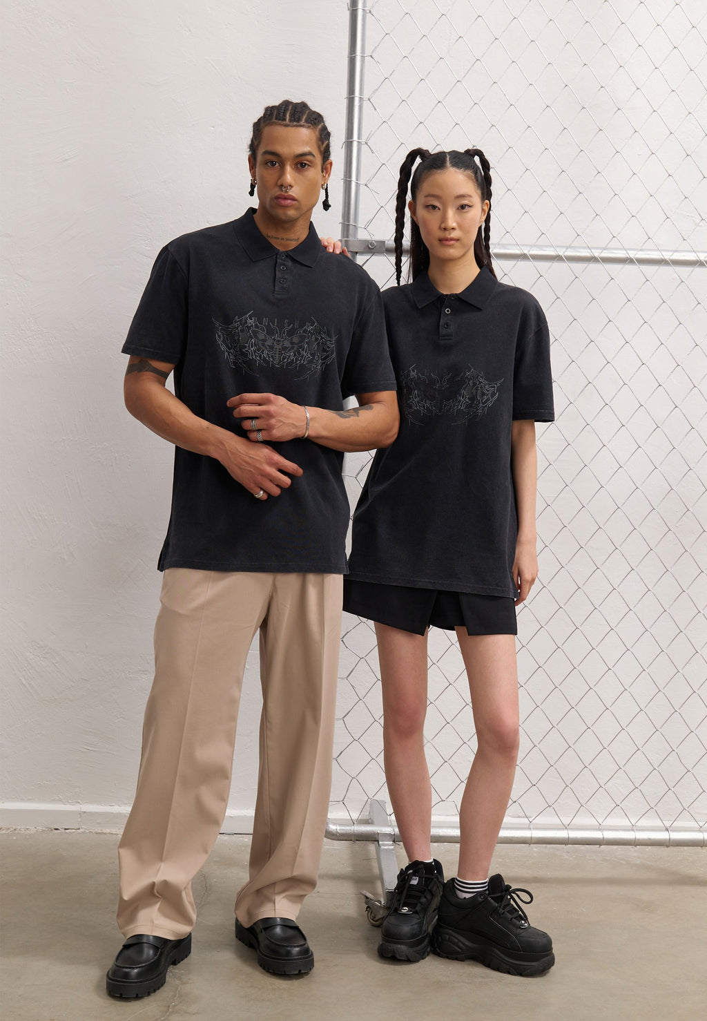 YOURTURN OVERSIZED FIT EMBRO POLO