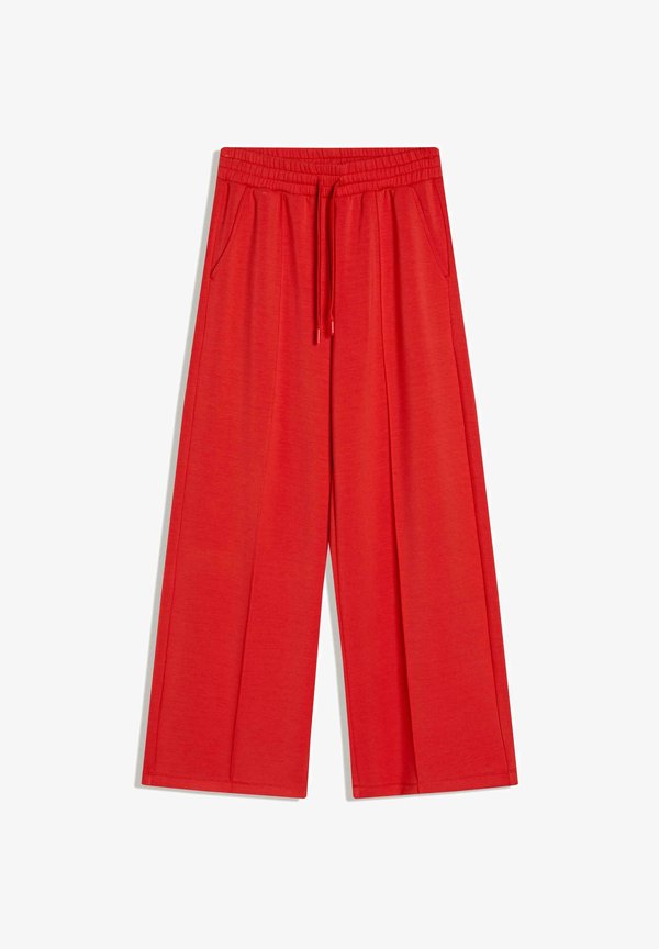 Bershka SOFT TOUCH WIDE-LEG - Tracksuit bottoms - red