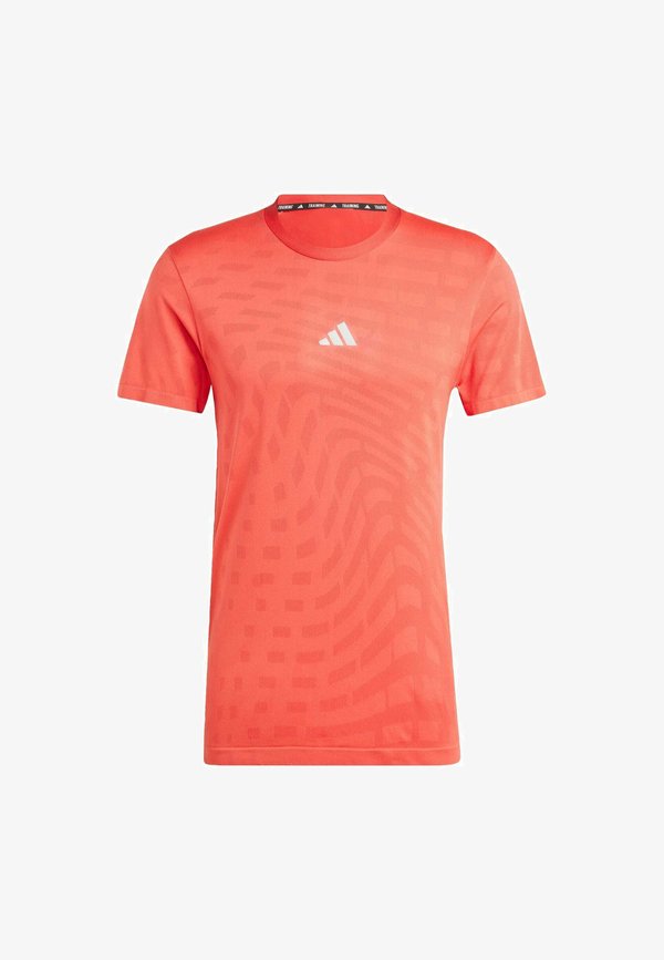 adidas Performance GYM SEAMLESS - Sports T-shirt - bright red   better scarlet