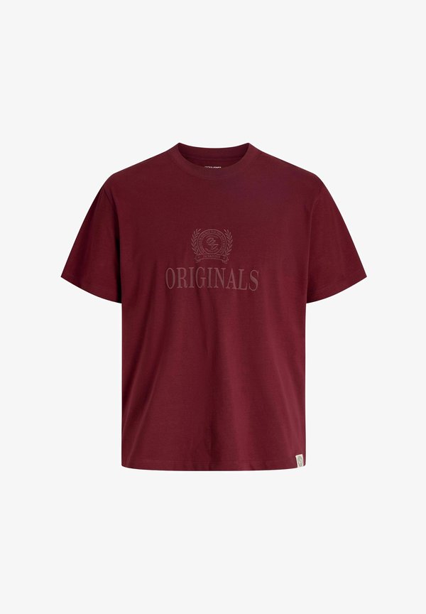 Jack & Jones JORFREDERIKSBERG MONOGRAM TEE - Print T-shirt - chocolate truffle