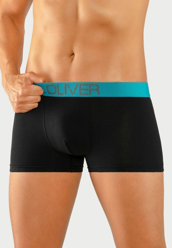 s.Oliver HIPSTER 4 PACK - Trunks - schwarz türkis schwarz hellblau schwarz marine schwarz royalblau