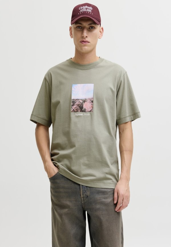 Jack & Jones T- - Print T-shirt - seagrass