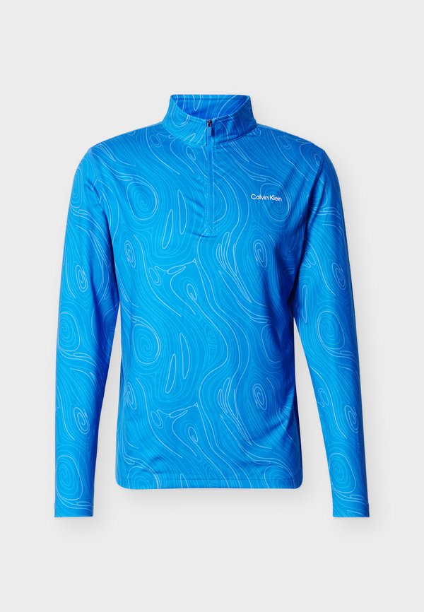 Calvin Klein Golf PRINTED NEWPORT HALF ZIP - Long sleeved top - sapphire