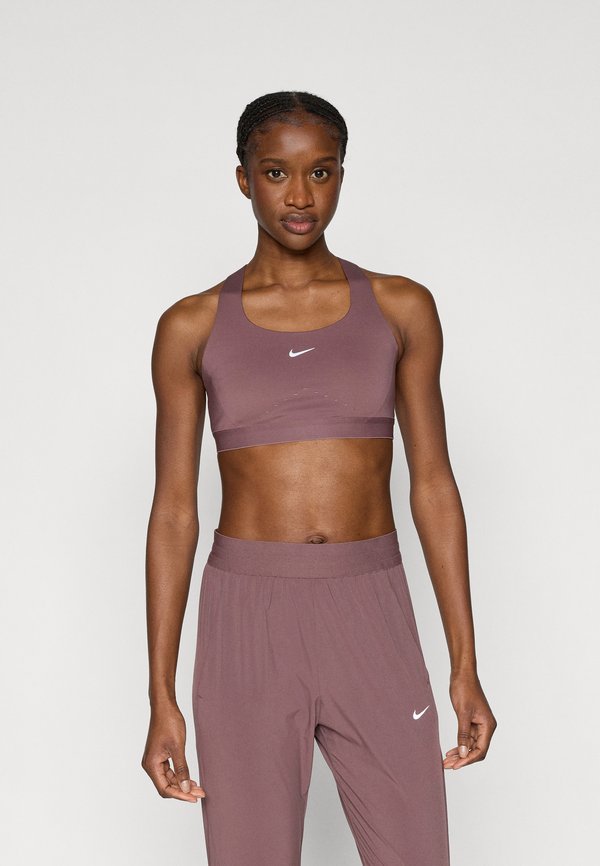 Nike Performance SWIFT BRA - High support sports bra - tattoo/silver-coloured