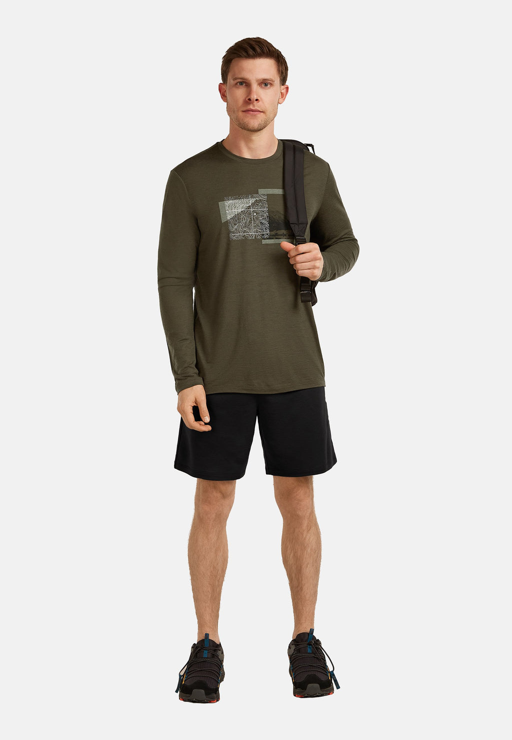 icebreaker M MER 150 TECH LITE LS TEE PEAK BAL