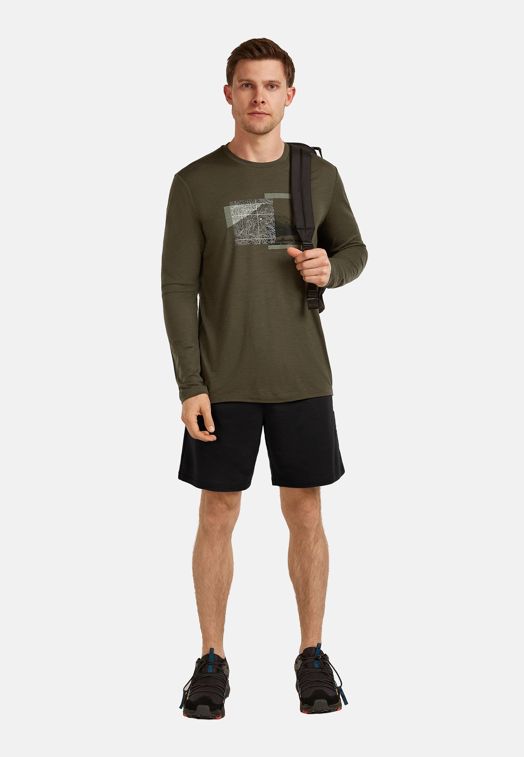 icebreaker M MER 150 TECH LITE LS TEE PEAK BAL