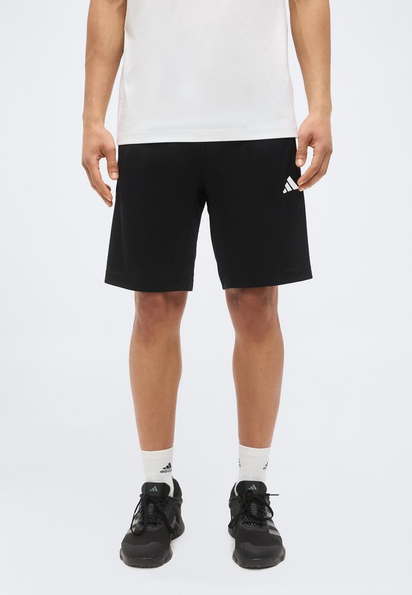 adidas Performance WORKOUT ESSENTIALS BASE 3 STRIPES 9 INCH SHORT - Sports shorts - black/white