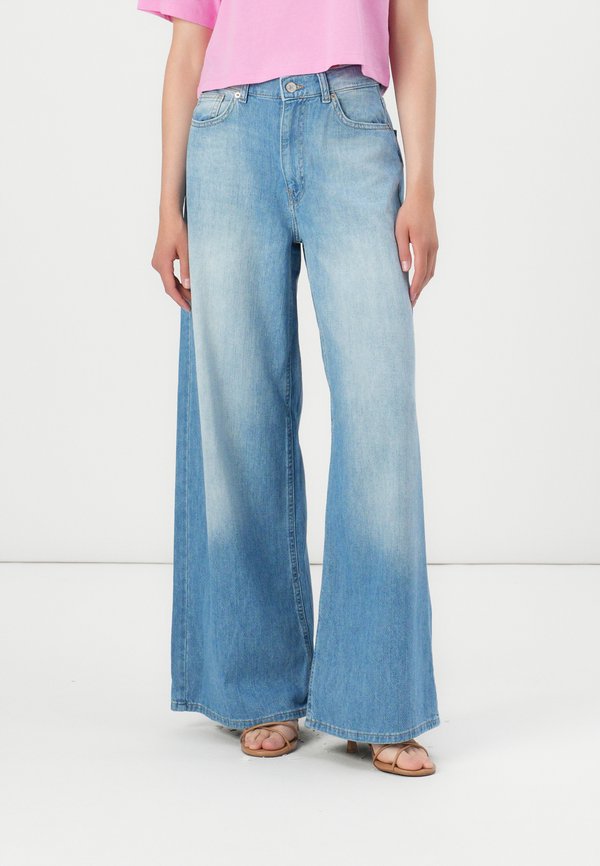 ONLY Wide-fit ONLGIULIA High waist Wide Leg Fit - Wide Leg - medium blue denim