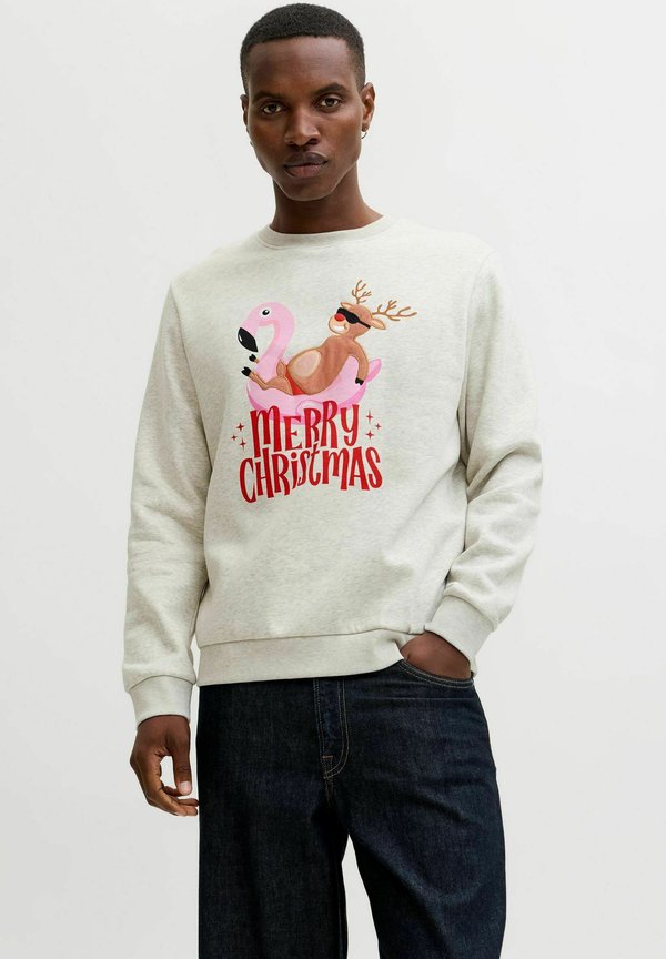Jack & Jones Sweats X-mas Sweats - Sweatshirt - white melange