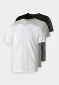 Calvin Klein Underwear 3 PACK T-SHIRTS COTTON MICRO STRETCH TEES - Undershirt - black/white/grey heather