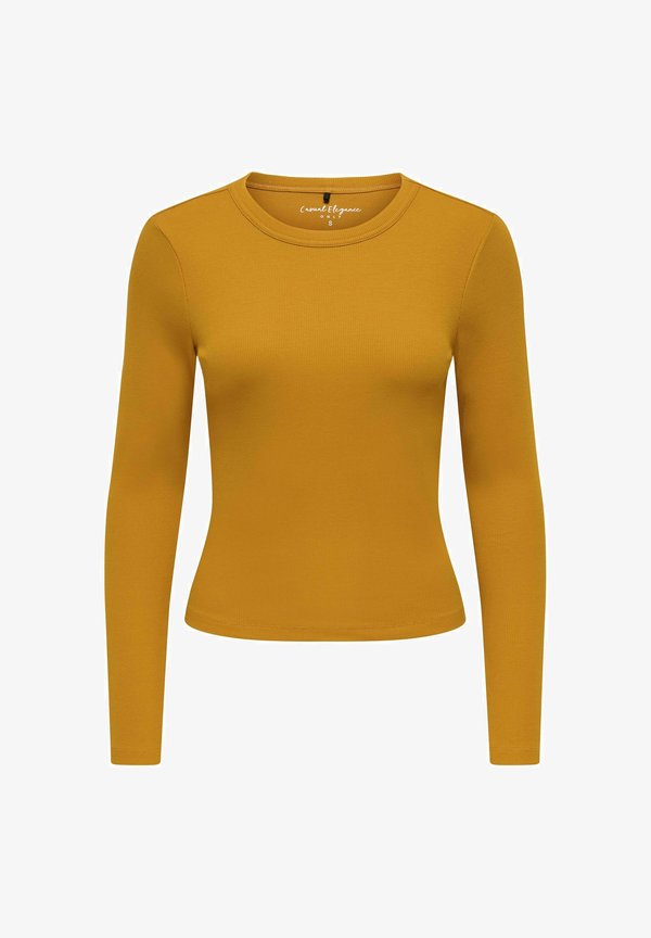 ONLY ONLVAL L/S O-NECK TOP JRS NOOS - Long sleeved top - buckthorn brown
