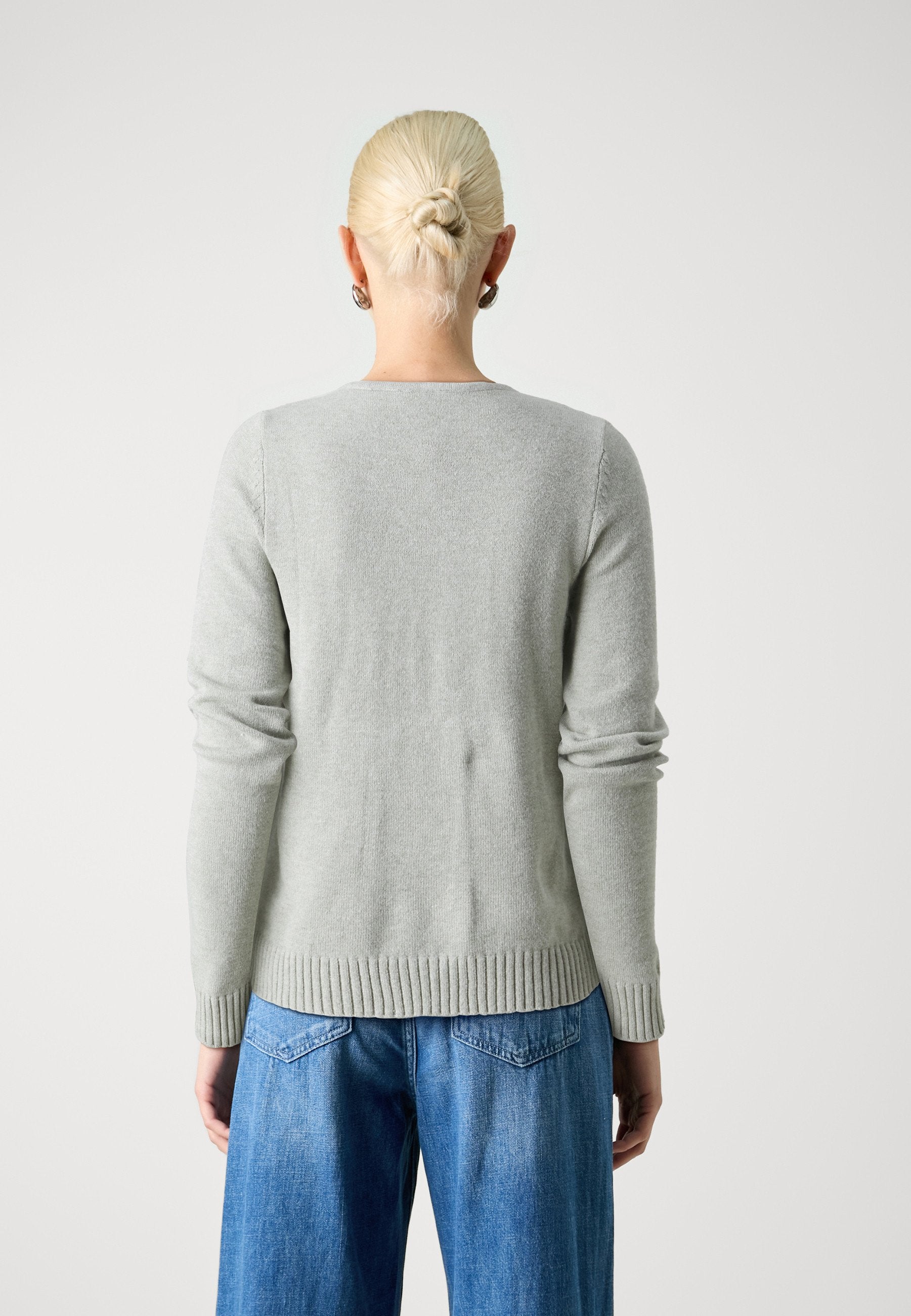 VILA VIRIL V-NECK L/S KNIT TOP - NOOS