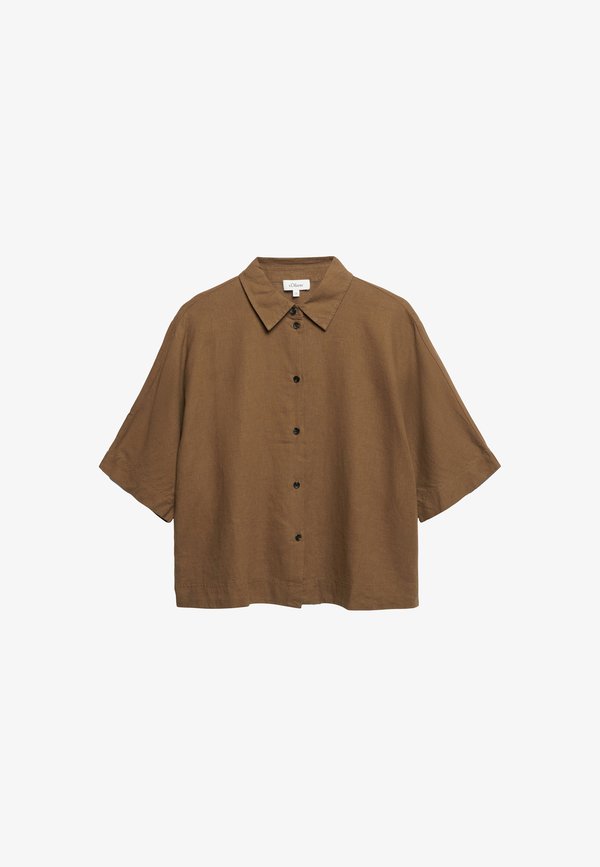 s.Oliver BLUSE - Button-down blouse - braun