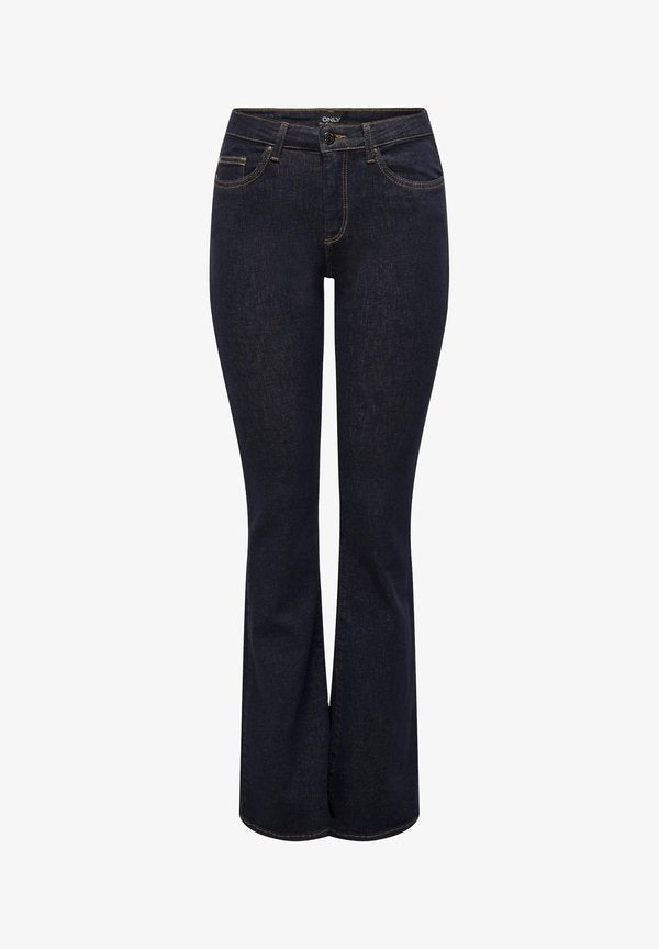 ONLY Flared fit ONLBLUSH mid waist - Flared Jeans - dark blue denim