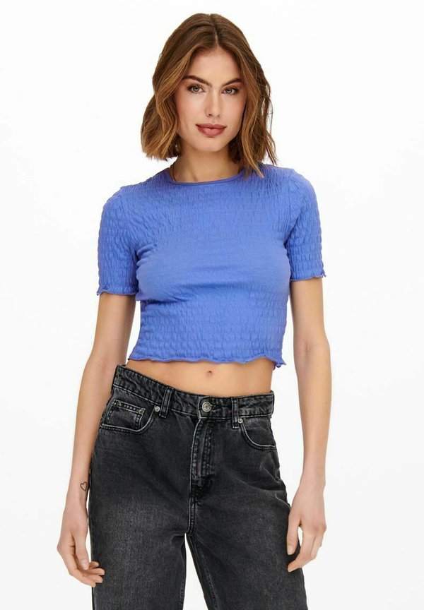 ONLY MIT KURZEN ÄRMELN GESMOKTES - Blouse - blue yonder