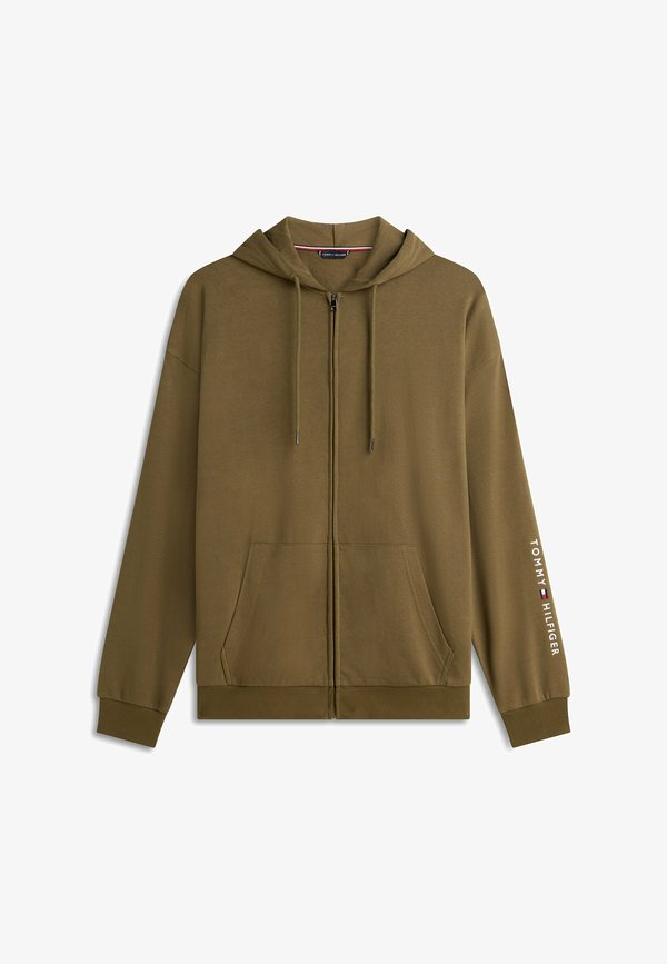 Tommy Hilfiger ORIGINAL ZIP-THRU LOUNGE  - Zip-up sweatshirt - platinum olive