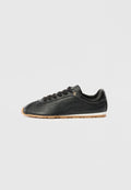 Tommy Hilfiger TH MONOGRAM LOW PROFILE LEATHER TRAINERS - Trainers - black
