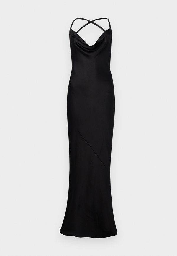 Norma Kamali CROSS BACK BIAS GOWN TRAIN