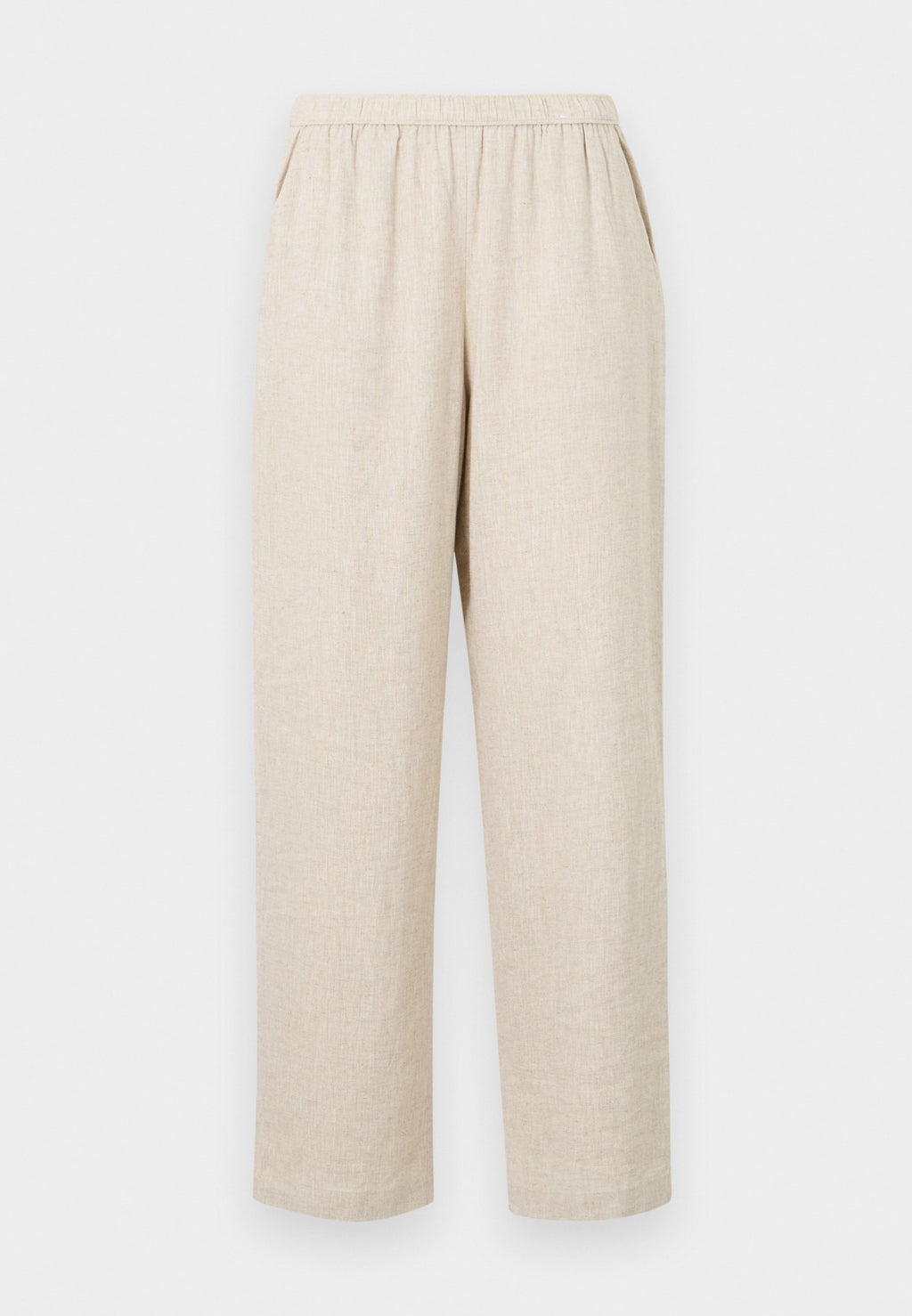 Abercrombie & Fitch Straight Linen-Blend Pull-On Pant