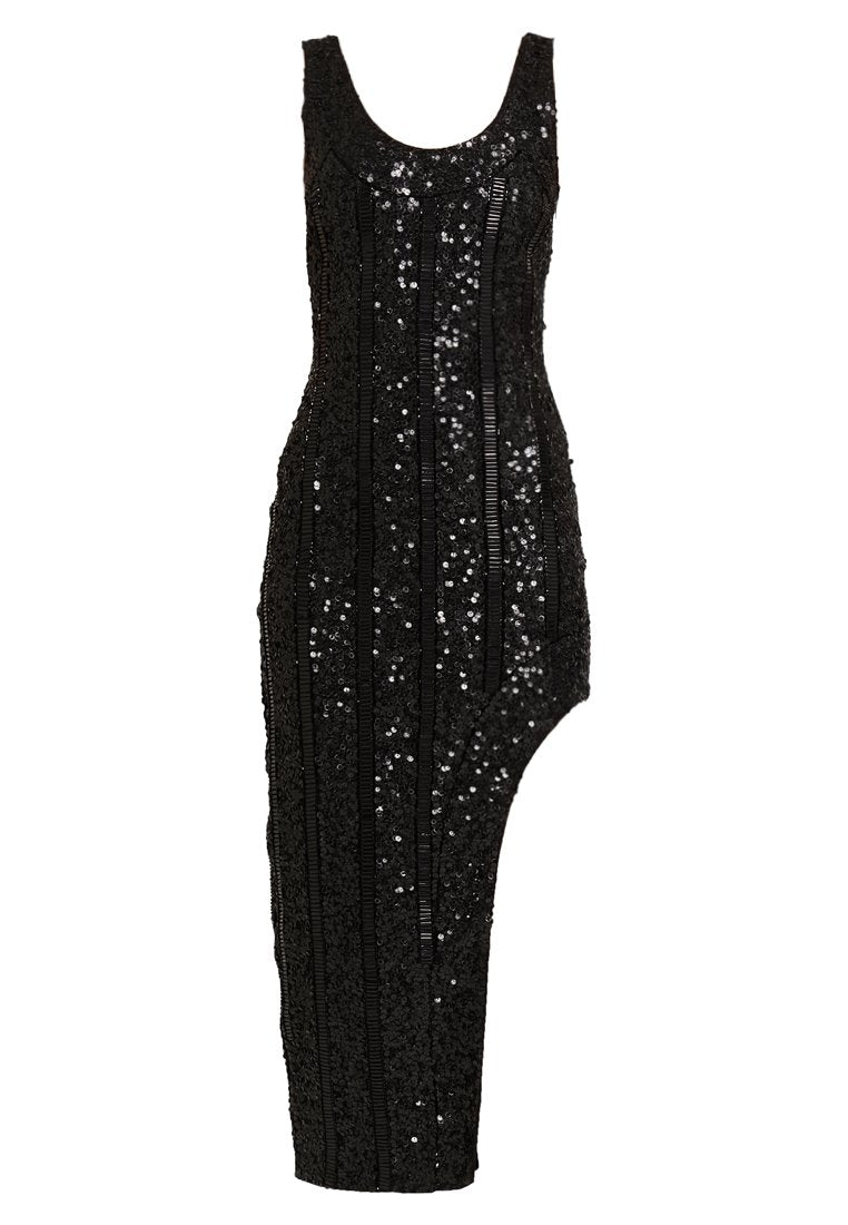 Missguided PEACE + LOVE SCOOP BACK EMBELLISHED MIDI DRESS